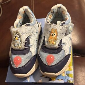 Bluey Kids' Light Blue & Navy Slip-On Velcro Sneakers